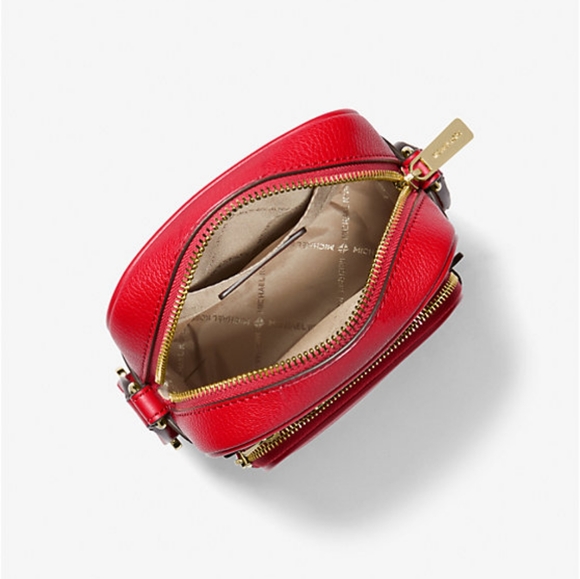 ❗️LOW START ❗️Michael Kors- NWT- Jet Set Medium Leather Crossbody Bag- Red - Picture 2 of 16